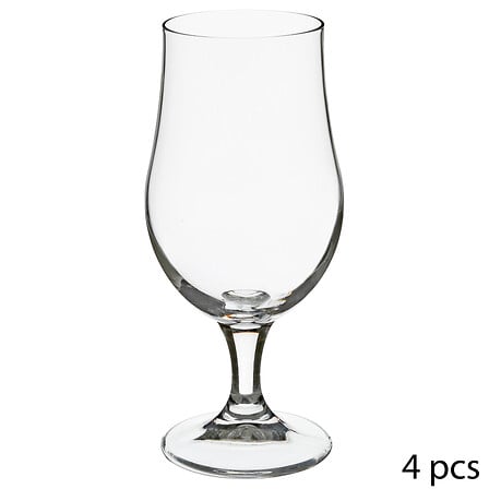 Lot de 4 verres à bière sur pied 37 cl