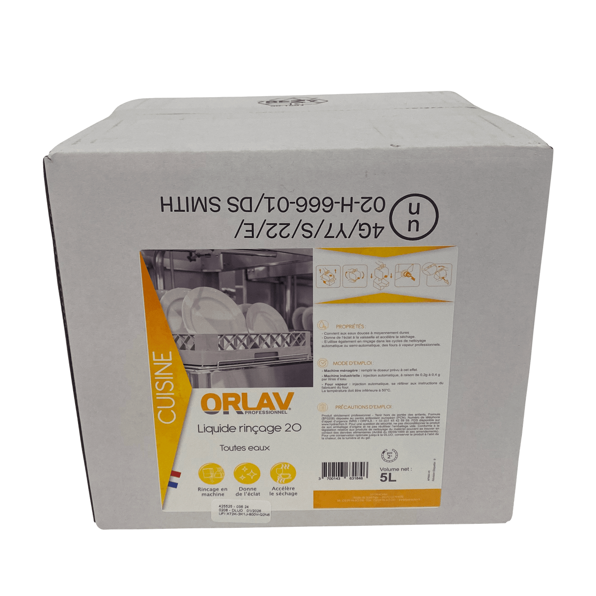 ORLAV - LIQUIDE DE RINCAGE 20 - BIB 10L – Lavage Vaisselle en Machine – HygiRéa