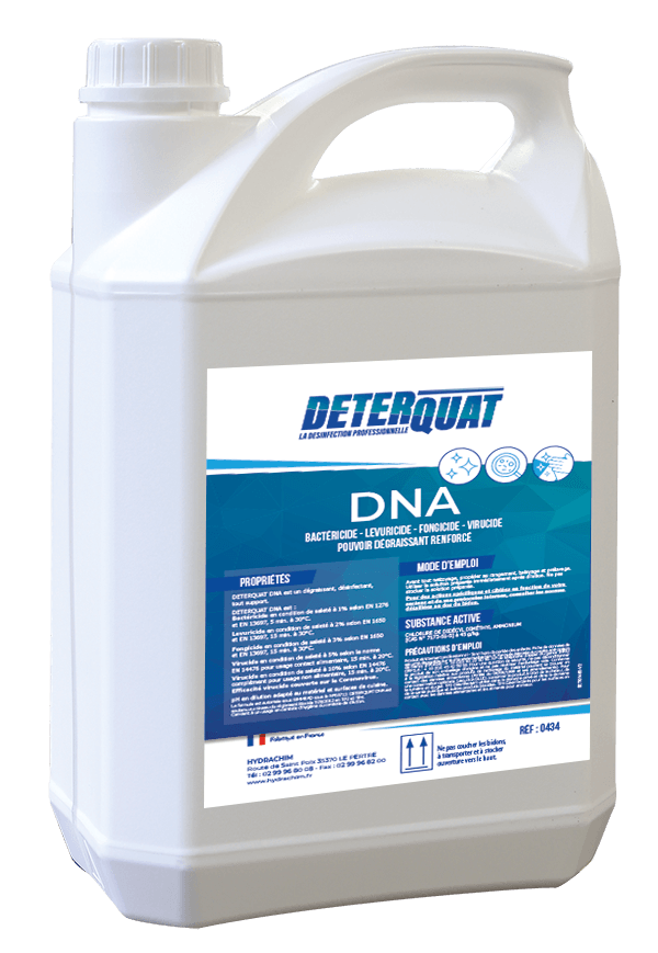 DETERQUAT DNA – Degraissant Désinfectant - concentré - non chloré - moussant – HygiRéa