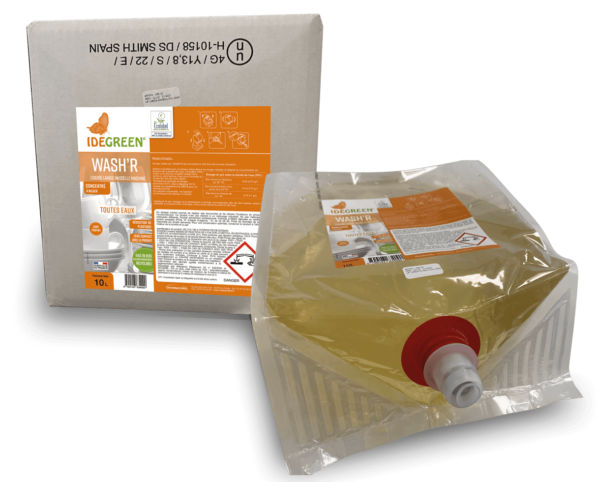 WASH'R ECOLABEL - LAVAGE VAISSELLE MACHINE CONCENTRÉ - 10L – Lavage Vaisselle en Machine – HygiRéa