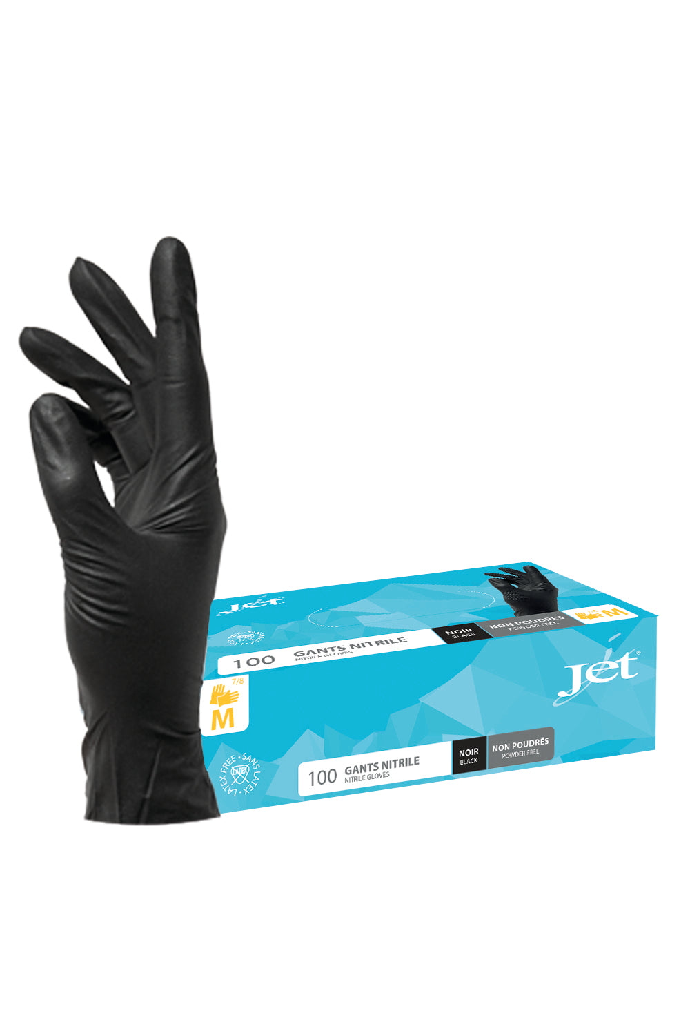 GANT NITRILE NOIR NON POUDRÉ – GANTS NITRILE – HygiRéa