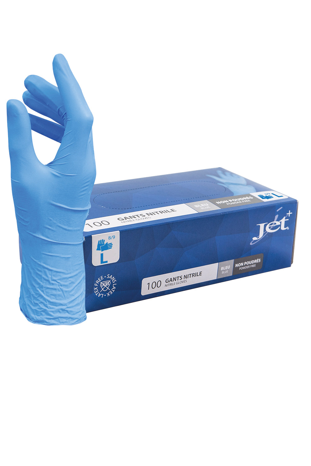 GANT NITRILE BLEU NON POUDRÉ 10 Boîtes de 100 – GANTS NITRILE – HygiRéa
