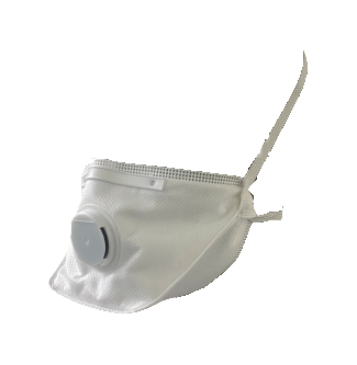 Demi-masque filtrant blanc avec valve pliable FFP2 NR D – Masques – HygiRéa