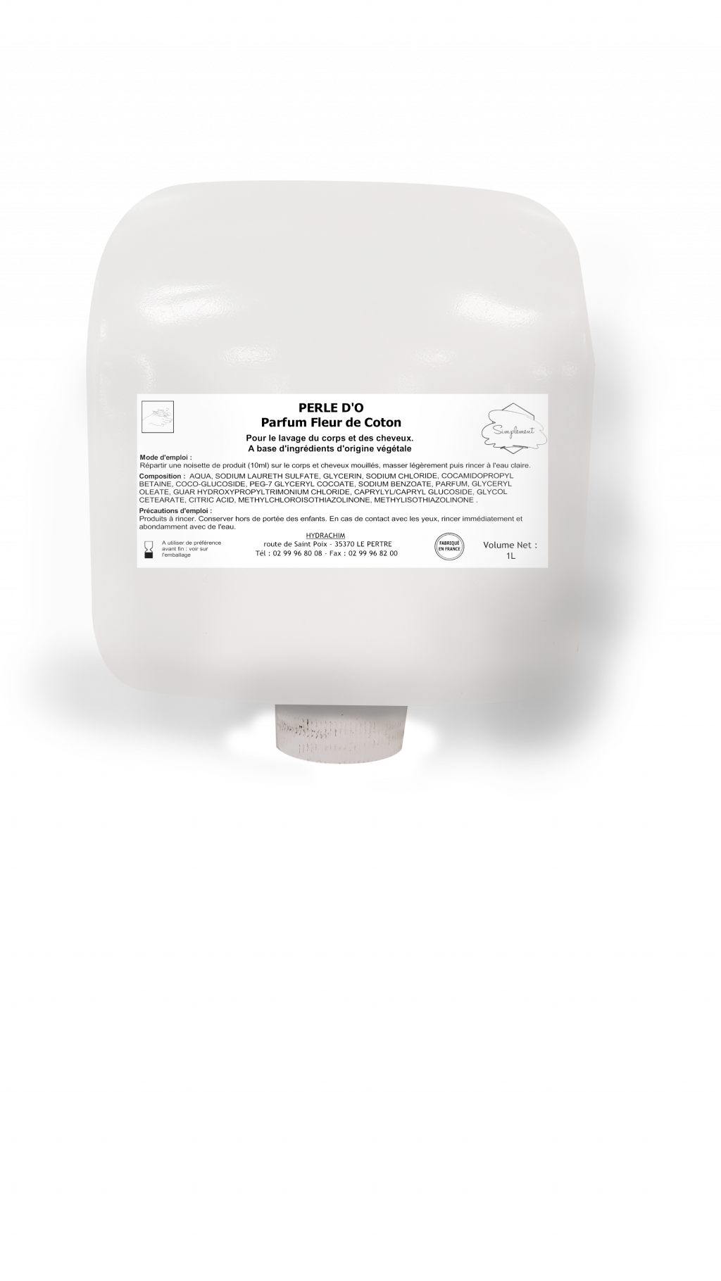 PERLE D'O - GEL DOUCHE CORPS ET CHEVEUX – GEL DOUCHE – HygiRéa