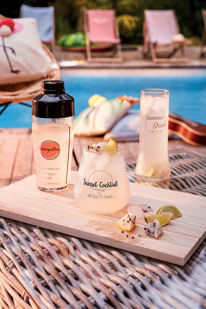 SHAKER A COCKTAIL EN VERRE FUSION – Accessoire du bar – HygiRéa