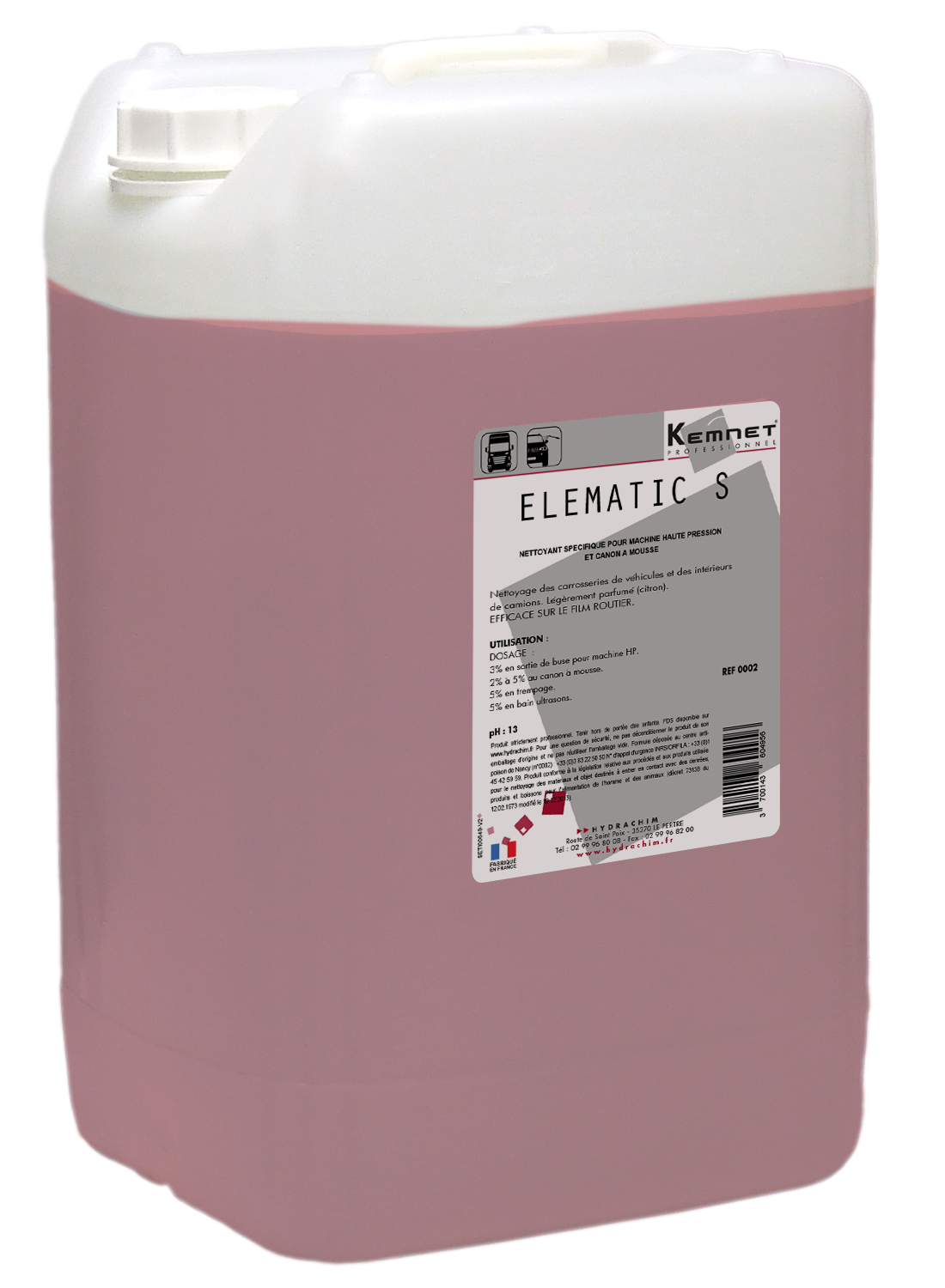 ELEMATIC S – Liquide / Prélavage & Lavage carrosserie – HygiRéa