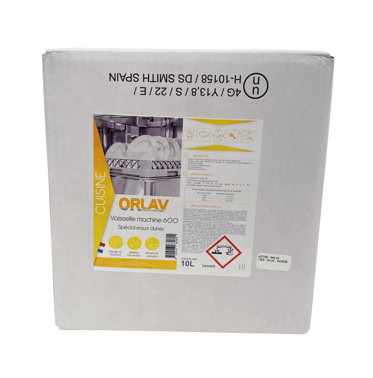 ORLAV - VAISSELLE MACHINE 600 - BIB 10L – Lavage Vaisselle en Machine – HygiRéa