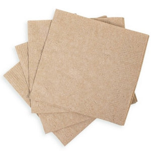 Serviettes 30x30cm - 1 pli x 100 pièces kraft "FSC recyclé" – Serviettes Jetables – HygiRéa