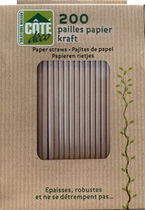Pailles papier kraft – Pailles Réutilisables – HygiRéa