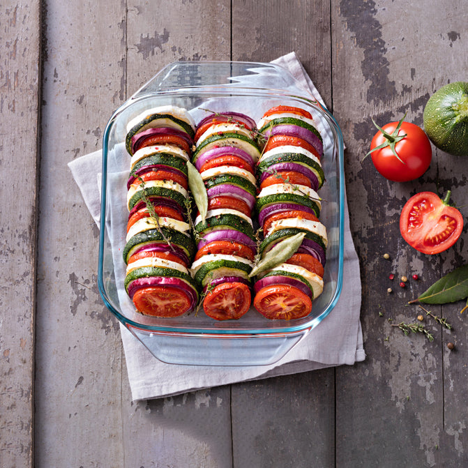 PLAT À FOUR RECTANGLE LET'S SHARE 27X17X6CM EN VERRE – Cuisson au four – HygiRéa