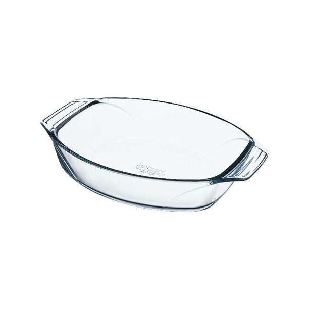 PLAT À FOUR LET'S SHARE OVALE 30X21CM EN VERRE TRANSPARENT – Cuisson au four – HygiRéa