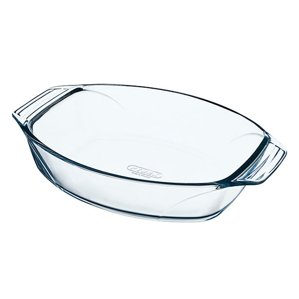 PLAT A FOUR OVALE EN VERRE 35X24X6CM IRRESISITIBLE – Cuisson au four – HygiRéa