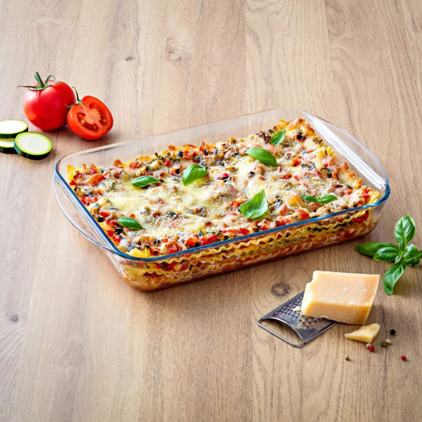 PLAT À LASAGNES ICONICS 40X28X6CM EN VERRE – Cuisson au four – HygiRéa