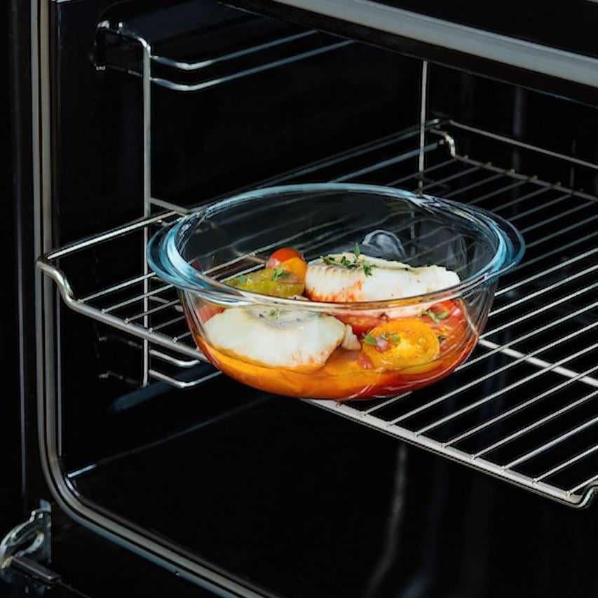 COCOTTE RONDE ESSENTIALS 2.3L EN VERRE SLEEVE – Cuisson au four – HygiRéa