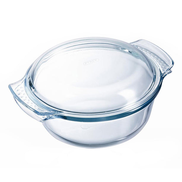 COCOTTE RONDE ESSENTIALS 1.6L EN VERRE SLEEVE – Cuisson au four – HygiRéa