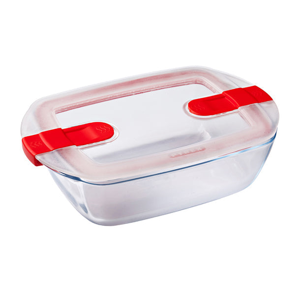 PLAT RECTANGULAIRE 1.1L 23*15CM AVEC COUVERCLE BOUTON VAP COOK & HEAT – Conservation – HygiRéa