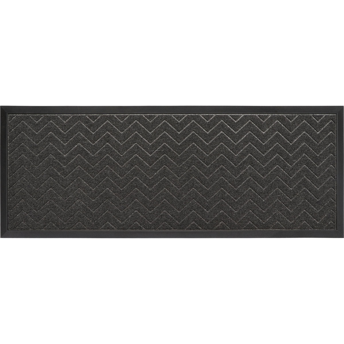 TAPIS CHELSEA 45X120CM POLYPRO/CAOUTCHOUC - GRIS FONCE - EXTERIEUR