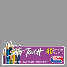 Serviettes soft touch 38x38cm 2 plis – Serviettes Jetables – HygiRéa