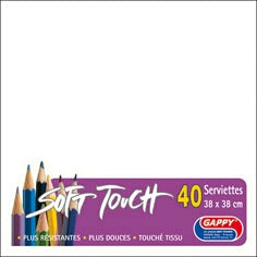 Serviettes soft touch 38x38cm 2 plis – Serviettes Jetables – HygiRéa