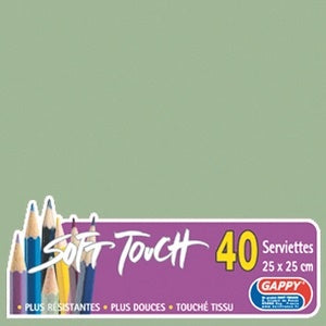 Serviettes soft touch 25x25cm 2 plis X840 Pièces – Serviettes Jetables – HygiRéa