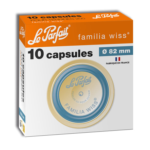 BOITE DE 10 CAPSULES 82MM FAMILIA WISS EN ACIER – Conservation – HygiRéa