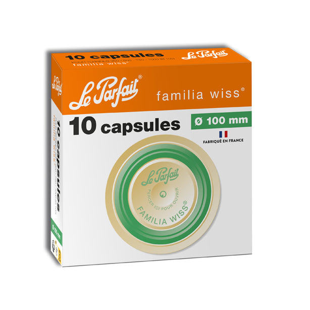 BOITE DE 10 CAPSULES 100MM FAMILIA WISS EN ACIER – Conservation – HygiRéa