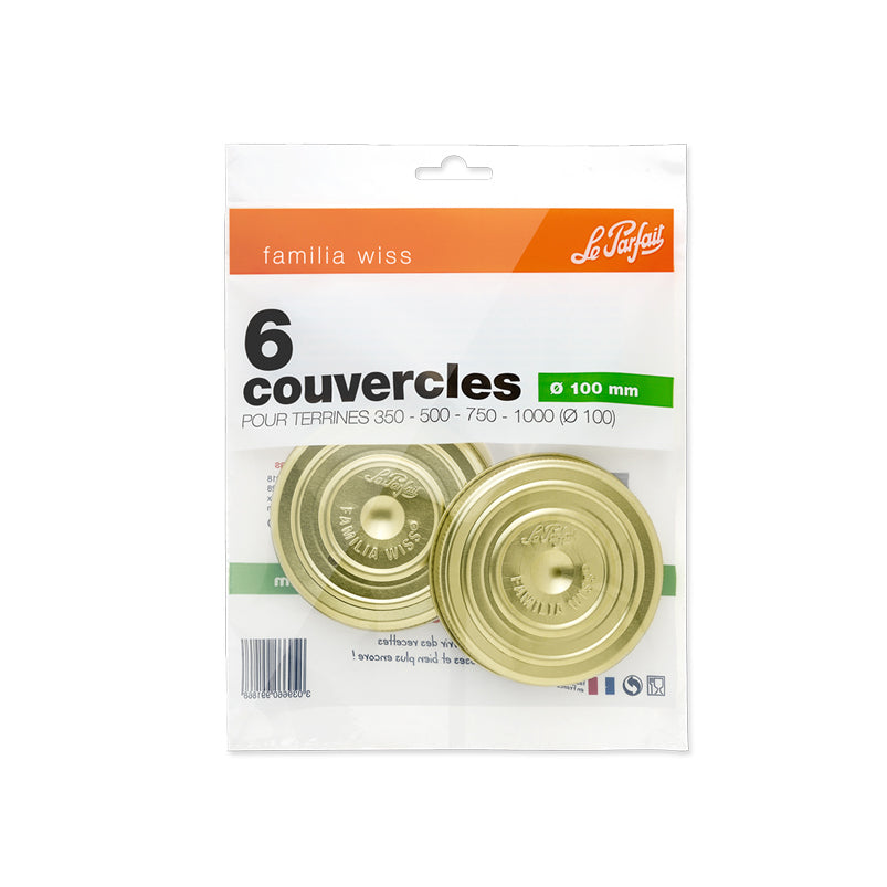 LE PARFAIT FAMILIA WISS LOT DE 6 COUVERCLES 100 MM – Conservation – HygiRéa
