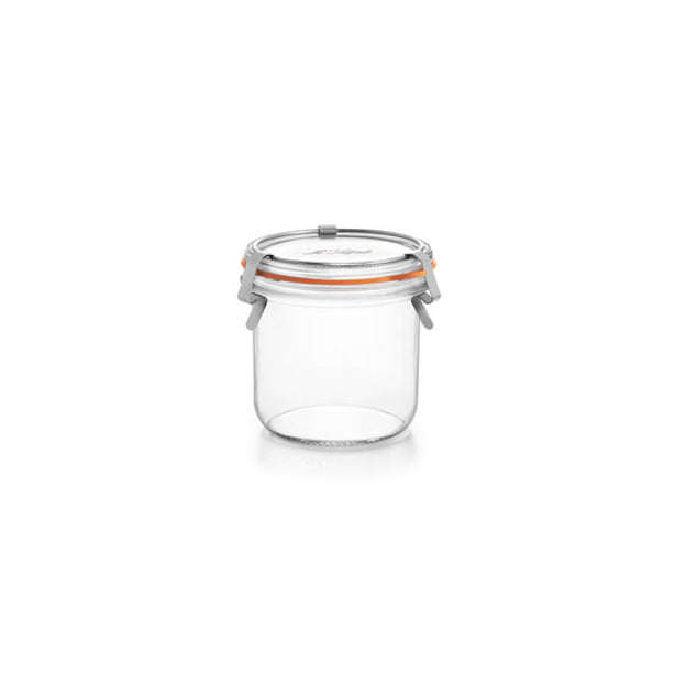 SET DE 2 BOCAUX BISTROT 425ML EN VERRE TRANSPARENT AVEC CLIPS – Conservation – HygiRéa