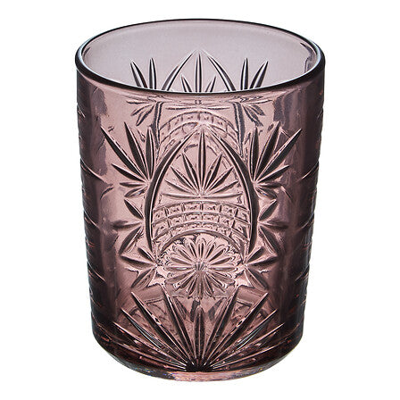 Lot de 4 gobelets bas Ayla 35 cl verre rose