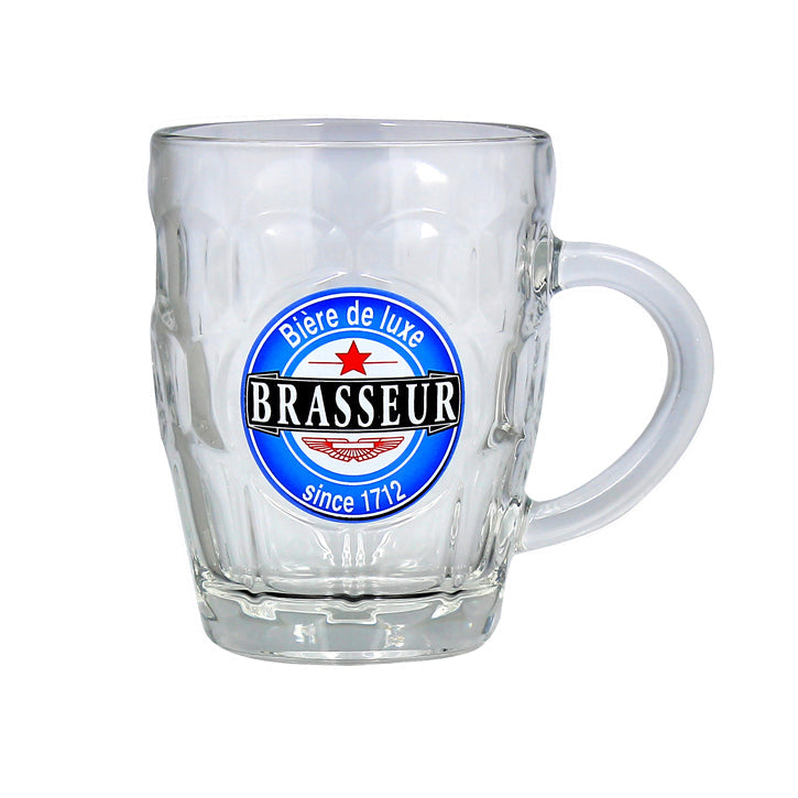 LOT DE 2 BOCKS À BIERE BRASSEUR 54CL EN VERRE – Verre à bière – HygiRéa