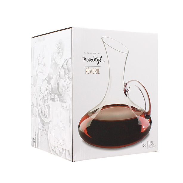 CARAFE À DÉCANTER AVEC ANSE RÊVERIE 1.5L EN VERRE – Carafe, pichet et bouteille – HygiRéa