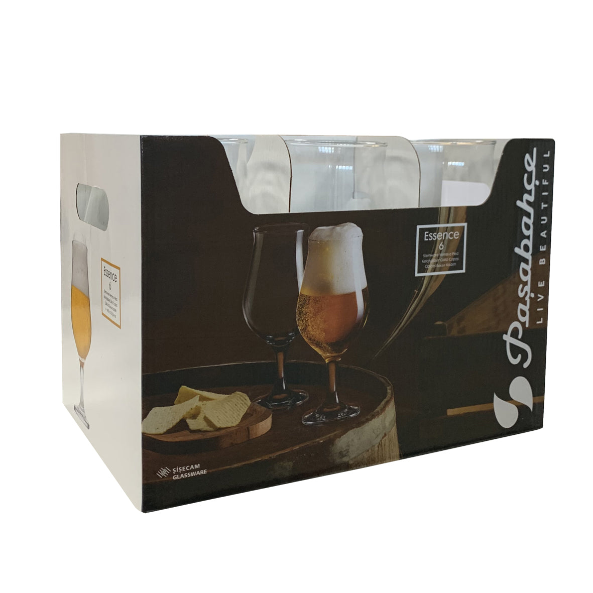 VERRE À PIED BIÈRE ESSENCE 40.5CL EN VERRE TRANSPARENT – Verre à bière – HygiRéa