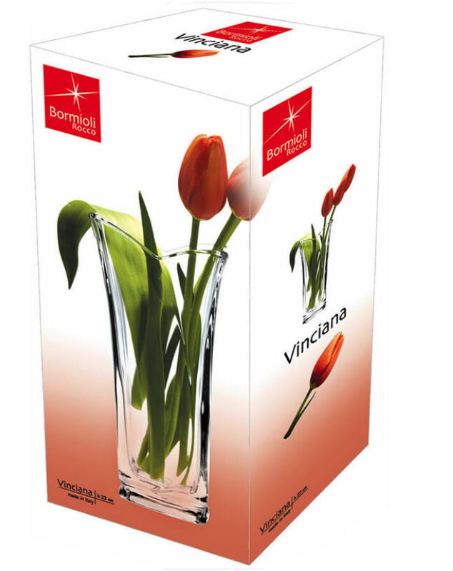 VASE VINCIANA 23CM TRANSPARENT – Décoration – HygiRéa