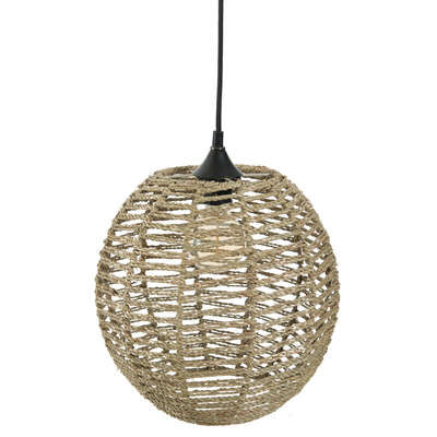 Suspension boule Rana diam 33 cm jonc naturel X4 – Suspensions lumineuses – HygiRéa