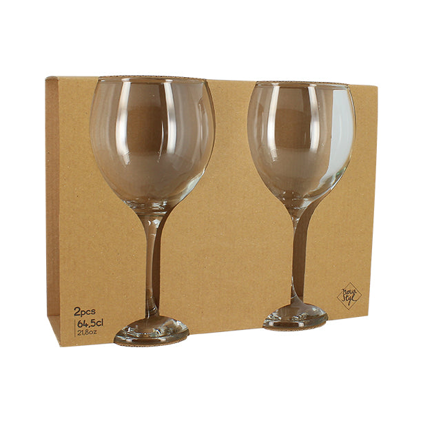 LOT DE 2 VERRES À PIED COCKTAIL 64.5CL EN VERRE TRANSPARENT – Verre à pied – HygiRéa