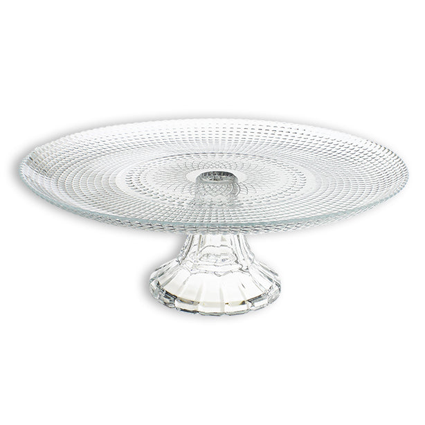 PLAT SUR PIED ORION 30CM EN VERRE – Assiette – HygiRéa