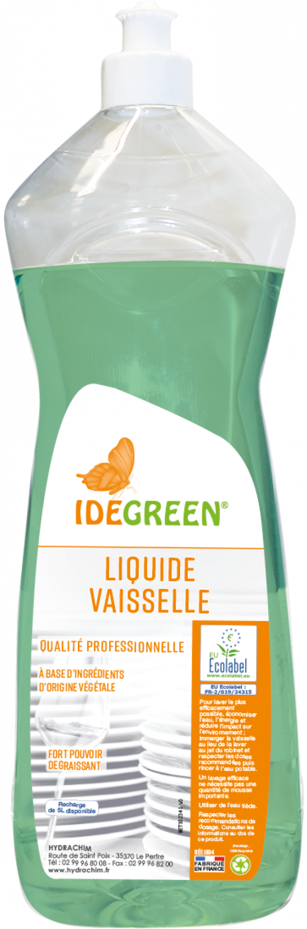 LIQUIDE VAISSELLE ECOLABEL - ECOLABEL – Vaisselle plonge – HygiRéa