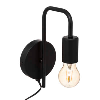 APPLIQUE KELI DIAM 12 CM MÉTAL NOIR – Luminaires Mural – HygiRéa