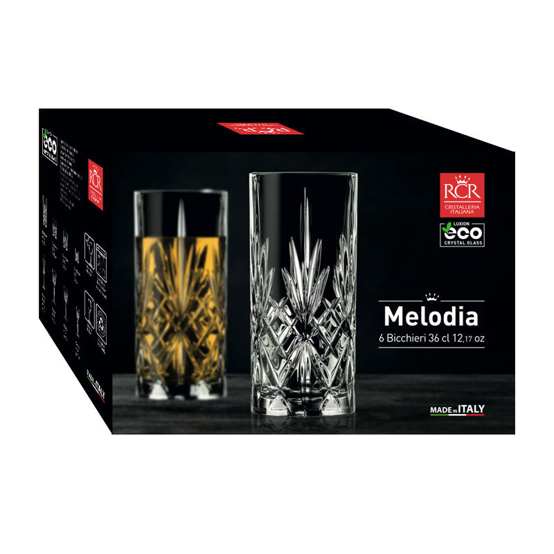 BOITE DE 6 CHOPES FORME HAUTE MELODIA 36CL – Chope et gobelet – HygiRéa