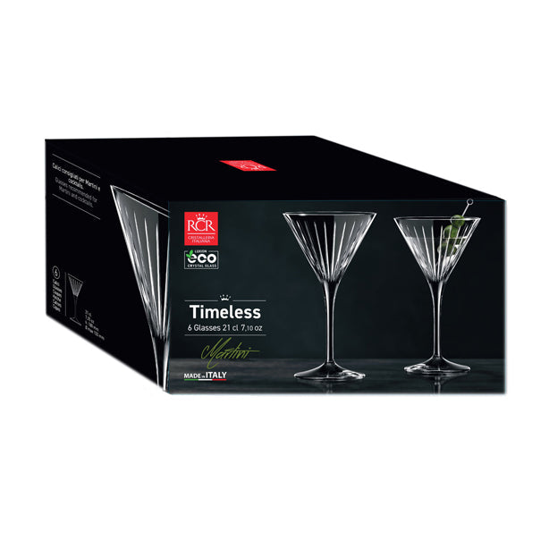 BOITE DE 6 VERRES A PIED MARTINI TIMELESS 21CL EN CRISTALLIN – Verre à pied – HygiRéa