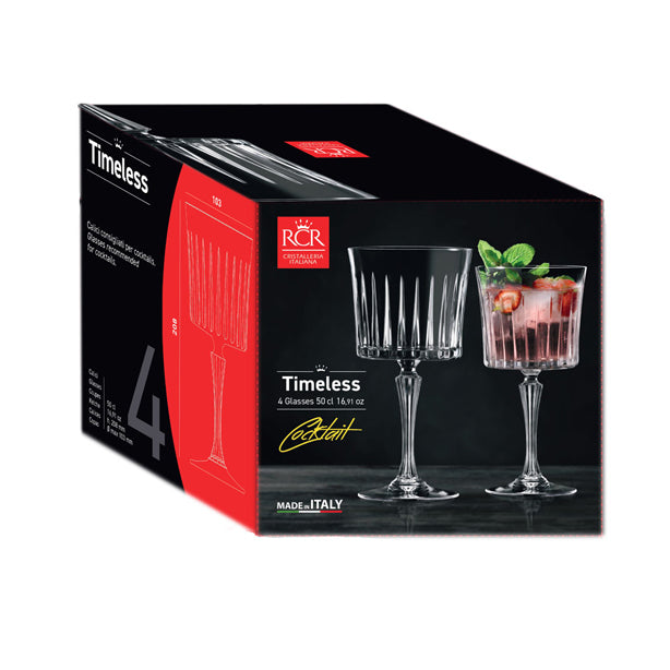 BOITE DE 6 VERRES A PIED COCKTAIL 50CL EN CRISTALLIN – Verre à pied – HygiRéa