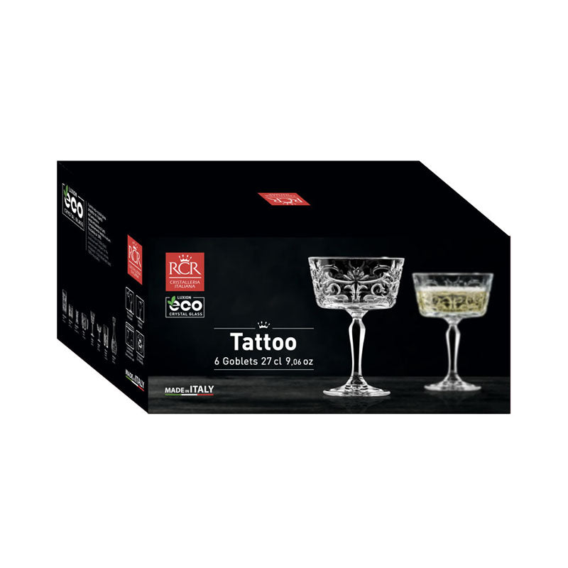 BOITE DE 6 COUPETTE TATTOO 27CL – Verre à pied – HygiRéa