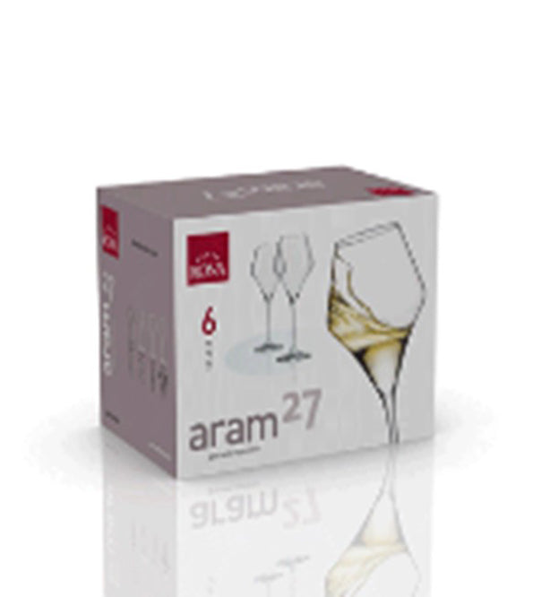 BOITE DE 6 VERRES À PIED ARAM 27CL EN CRISTALLIN – Verre à pied – HygiRéa