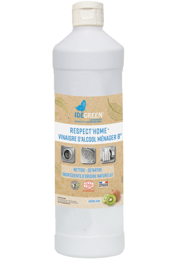 VINAIGRE MÉNAGER 8° PARFUM KIWI - ECODETERGENT ECOCERT – Sols et Surfaces – HygiRéa