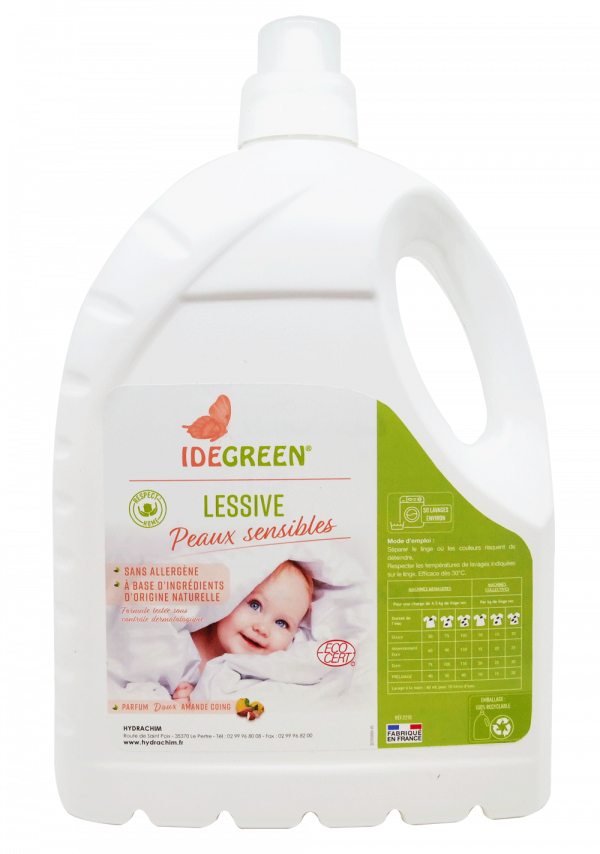 RESPECT'HOME LESSIVE PEAUX SENSIBLES - ECOCERT – Lessive liquide – HygiRéa