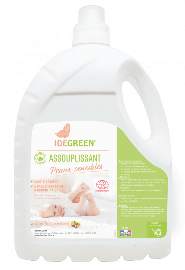 RESPECT'HOME ASSOUPLISSANT PEAUX SENSIBLES - ECODETERGENT ECOCERT – Assouplissants – HygiRéa