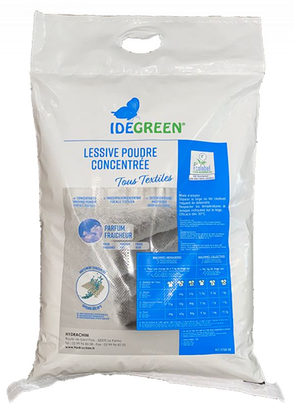 LESSIVE POUDRE TOUS TEXTILE Ecolabel 10 KG