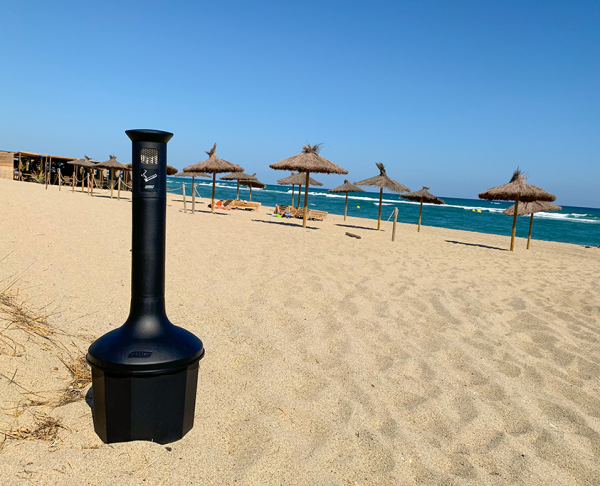 Cendrier sur pied 10L - plastique – Cendrier Plastique – HygiRéa