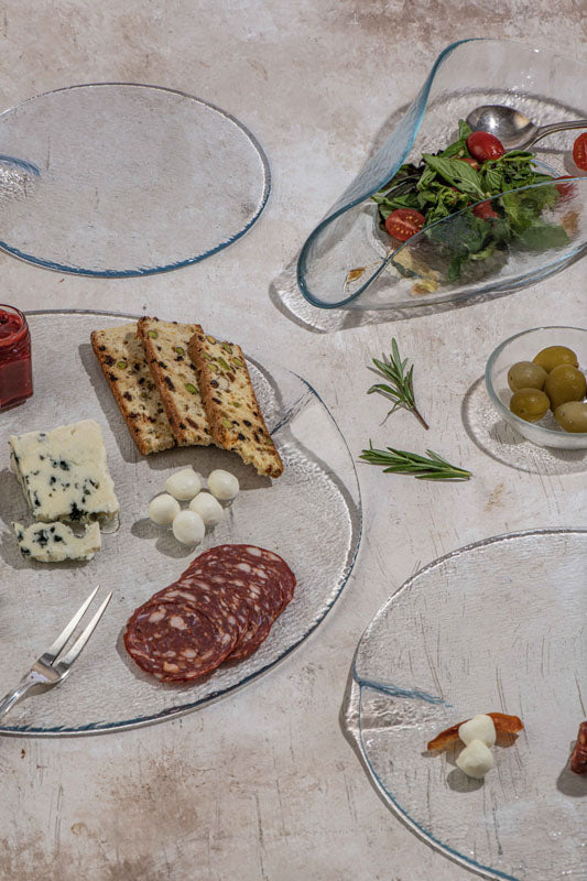 ASSIETTE À DESSERT ESTONIA 21CM EN VERRE TRANSPARENT – Assiette – HygiRéa