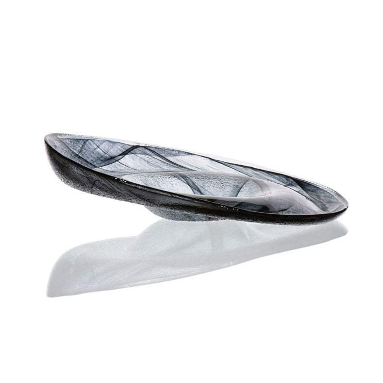 ASSIETTE CREUSE OLA 21CM EN VERRE NOIR – Assiette – HygiRéa